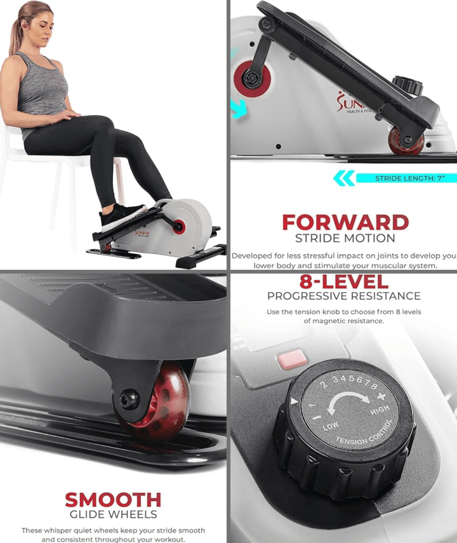 Magnetic Under Desk Elliptical Peddler