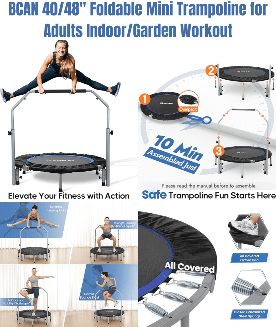 BCAN Foldable Mini Trampoline